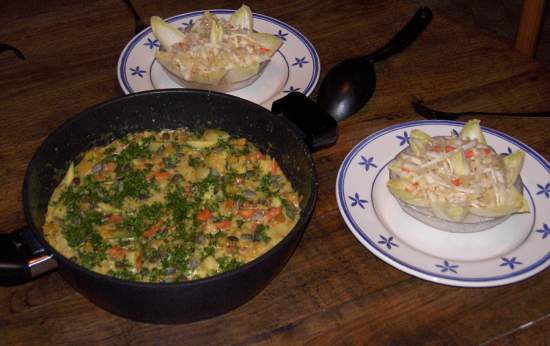 Krbis-Curry in Pfanne